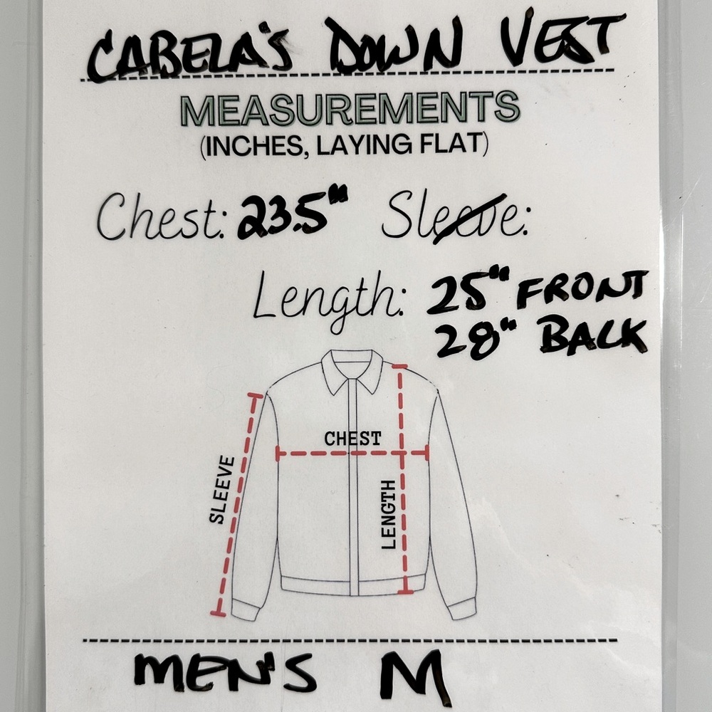 Cabela’s Premium Goose Down Puffer Vest M - Picture 10 of 10